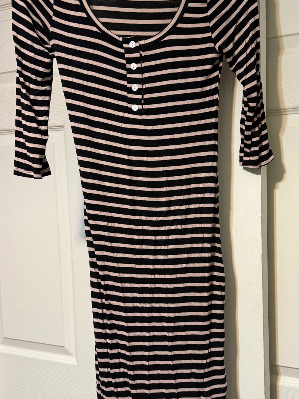 Striped Black and Beige Dress